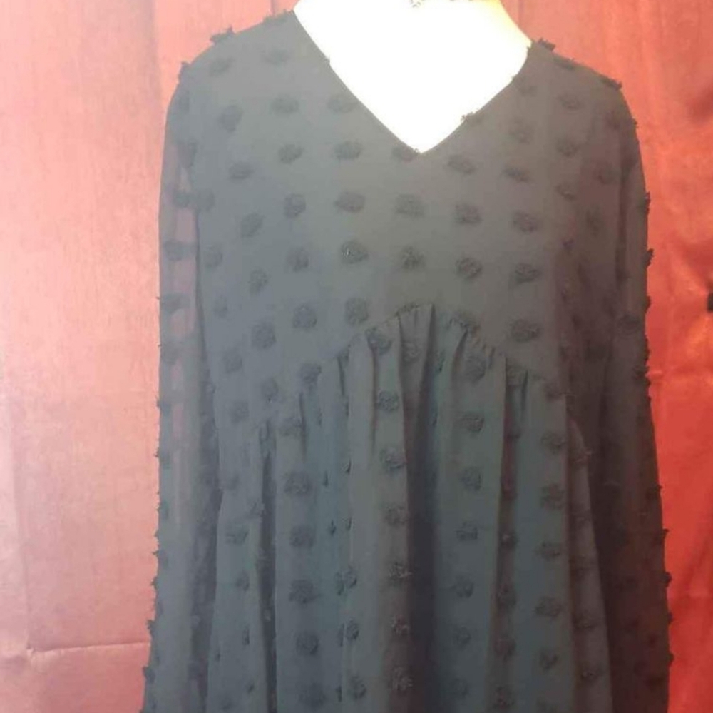 Polka dot swing dress